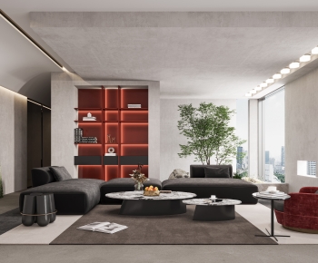 Wabi-sabi Style A Living Room-ID:893441928