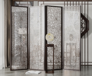 New Chinese Style Glass Screen Partition-ID:389172085