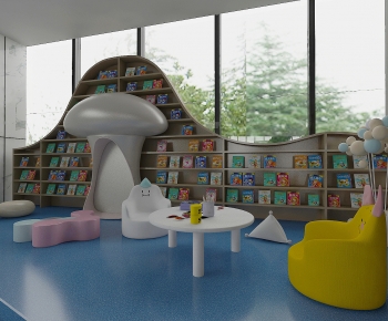 Modern Children's Reading Room-ID:619049075