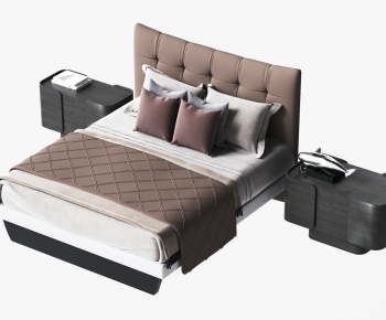 Modern Double Bed-ID:456347943