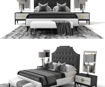 Modern Double Bed-ID:546377904