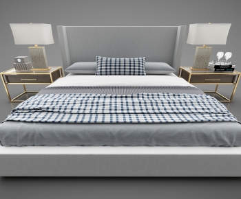 Modern Double Bed-ID:973889849