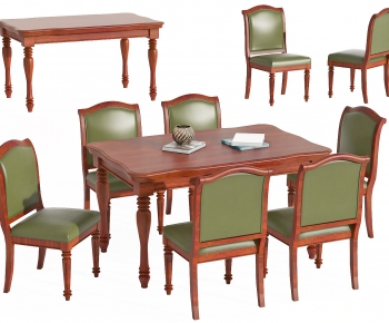 American Style Dining Table And Chairs-ID:189074993