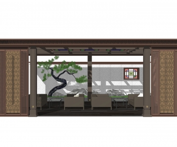 New Chinese Style Facade Element-ID:690882929