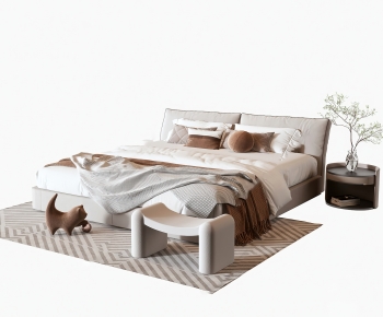 Modern Double Bed-ID:580338954