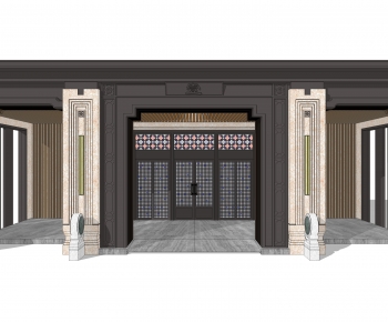 New Chinese Style Facade Element-ID:934612046