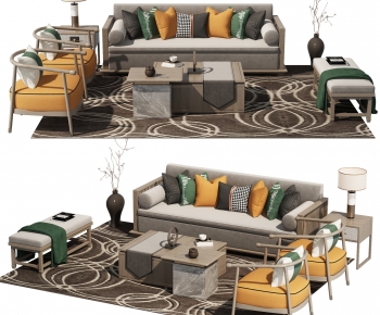 New Chinese Style Sofa Combination-ID:436901098