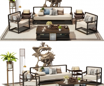 New Chinese Style Sofa Combination-ID:711127041
