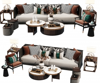New Chinese Style Sofa Combination-ID:656969077