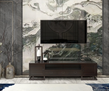 New Chinese Style TV Cabinet-ID:611881028
