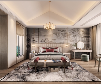 New Chinese Style Bedroom-ID:879106046