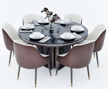 Modern Dining Table And Chairs-ID:600735905