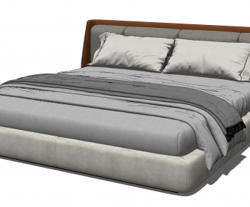 现代双人床 抱枕靠包 床上用品-ID:780719045