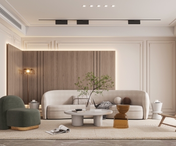 Modern Wabi-sabi Style A Living Room-ID:848270899