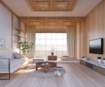 日式家居客厅 日式家具沙发茶几 日式软装摆件-ID:961499255