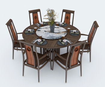 New Chinese Style Dining Table And Chairs-ID:445971018
