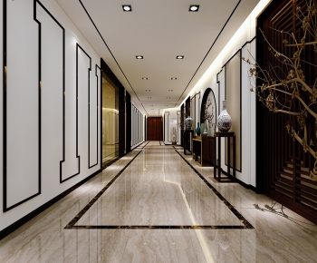 New Chinese Style Hallway-ID:942312967