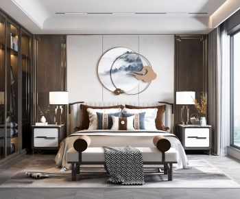 New Chinese Style Bedroom-ID:325820927