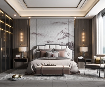 New Chinese Style Bedroom-ID:220539099