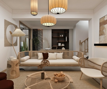 Wabi-sabi Style A Living Room-ID:532679084