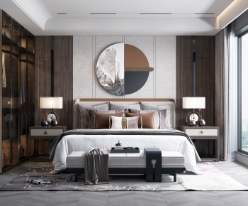 New Chinese Style Bedroom-ID:913256882