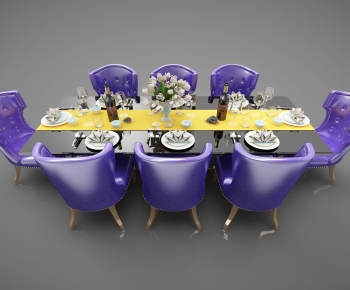 Modern Dining Table And Chairs-ID:712953095