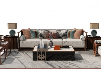 New Chinese Style Sofa Combination-ID:260191927