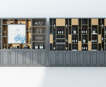 New Chinese Style Wine Cabinet-ID:709929543
