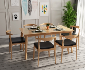 Nordic Style Dining Table And Chairs-ID:745637892
