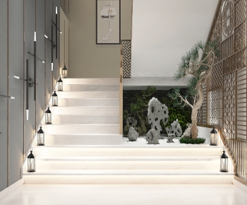 New Chinese Style Stairwell-ID:284887086