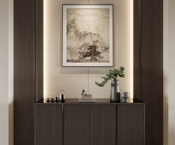 New Chinese Style Entrance Cabinet-ID:980338106