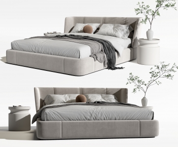 Modern Double Bed-ID:801436905