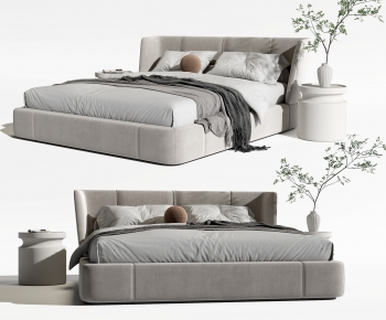 Modern Double Bed-ID:910410911