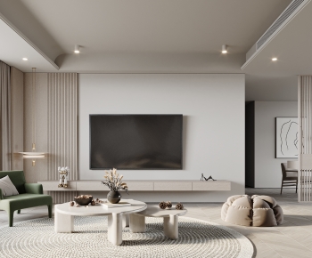 Modern Wabi-sabi Style A Living Room-ID:809457068
