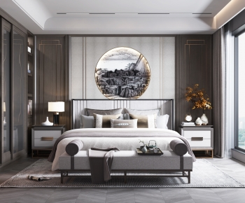 New Chinese Style Bedroom-ID:380753041