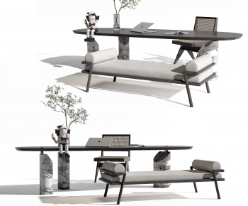 Modern Computer Desk And Chair-ID:579971089