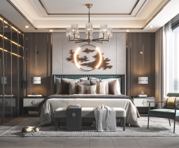 New Chinese Style Bedroom-ID:444364078