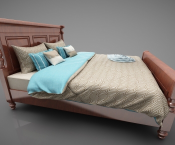 Chinese Style Double Bed-ID:430732011