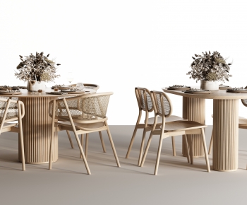 Wabi-sabi Style Dining Table And Chairs-ID:780116089