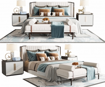 New Chinese Style Double Bed-ID:144931081
