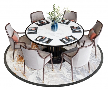 New Chinese Style Dining Table And Chairs-ID:493330969
