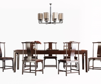New Chinese Style Dining Table And Chairs-ID:532120946