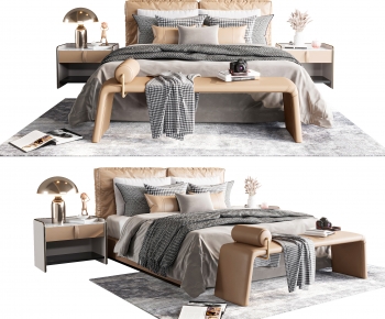 Modern Double Bed-ID:301233055