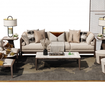 New Chinese Style Sofa Combination-ID:516923905