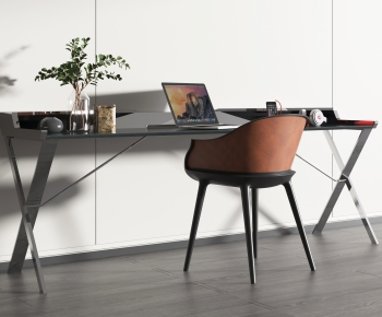 Modern Computer Desk And Chair-ID:623800828