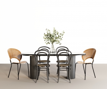 Nordic Style Dining Table And Chairs-ID:316315896