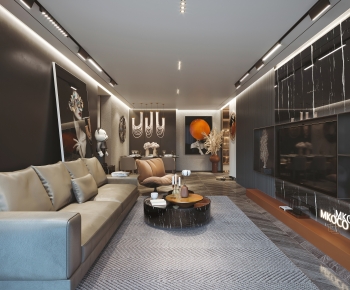 Modern A Living Room-ID:606183052