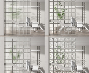 Modern Glass Screen Partition-ID:795942072