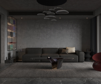 Modern Industrial Style A Living Room-ID:550400022