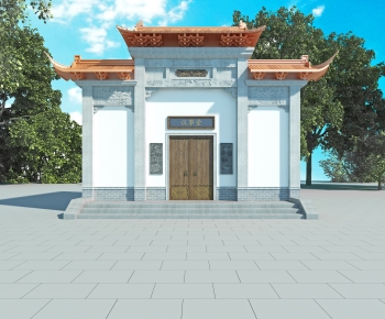 New Chinese Style Facade Element-ID:287595038
